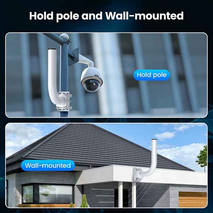 DYMACHINE Outdoor Universal Wireless Bridge Pole und wandmontierte Antennenmontage-Stahlhalterungen